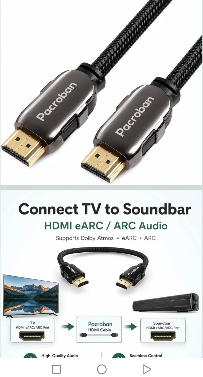 كابل باكروبان 8k بطول متر